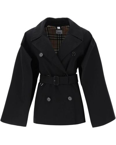 Burberry 'ness' doppelt baceed Regenmantel in Baumwollgabardine - Negro