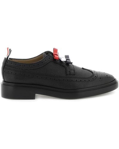 Thom Browne Lace Up Shoes con perforaciones Brogue - Negro
