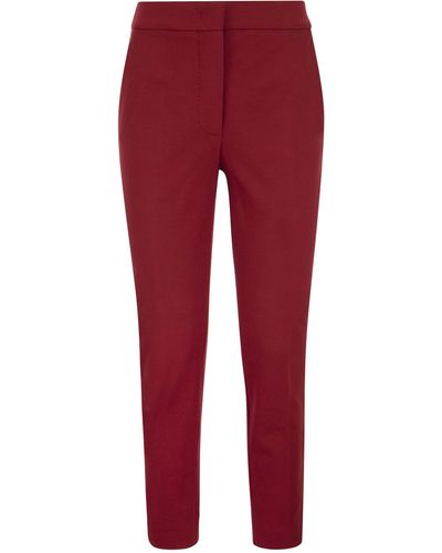 Max Mara Pegno Viscose Jersey pantalones - Rojo