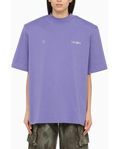 The Attico Het Attico Purple T -shirt Met Maxi -schouders - Paars