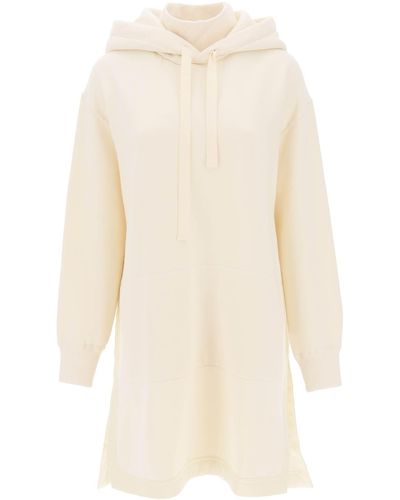 Jil Sander Maxi Wool Cotton Hoodie - Naturel