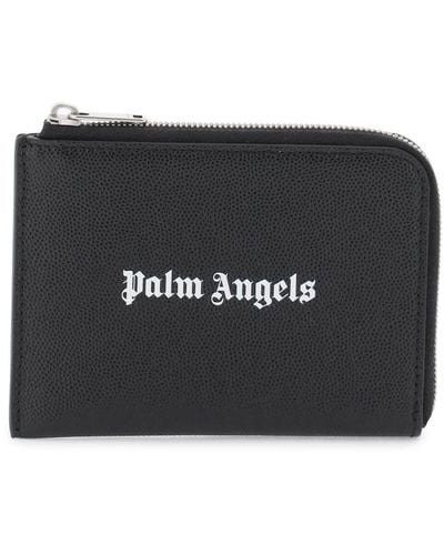 Palm Angels Mini Pouch Met Uittrekbare Kaarthouder - Zwart