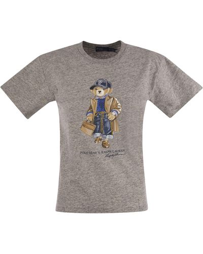Polo Ralph Lauren Polo Bear Jersey T -shirt - Grijs