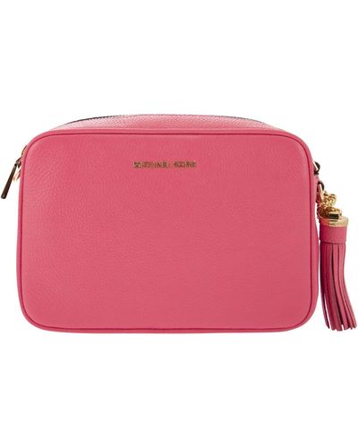 Michael Kors Ginny - Leather Crossbody Bag - Pink