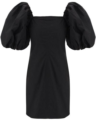 Ganni Mini -jurk Met Ballonmouwen - Zwart