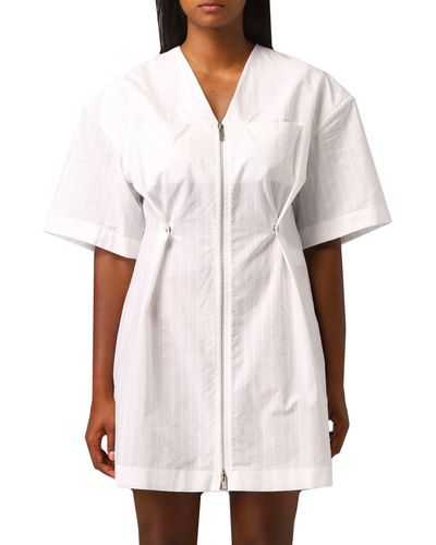 Givenchy Zipped Cotton Dress - Weiß