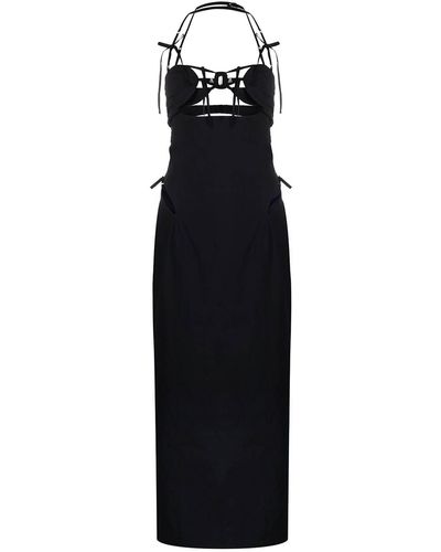 Jacquemus La Robe Ruban Langes Kleid mit Cut-out - Schwarz