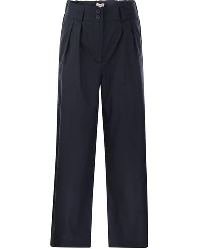 Woolrich Pantalon plissé en coton - Bleu