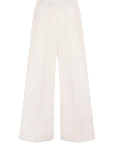 Antonelli Papaya pantalones de algodón suelto - Blanco