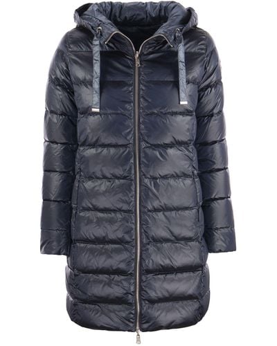 Colmar Freundliche lange Down -Jacke mit reversibler Kapuze - Grau