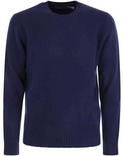 Polo Ralph Lauren Crew Neck Sweater In Wol En Kasjmier - Blauw