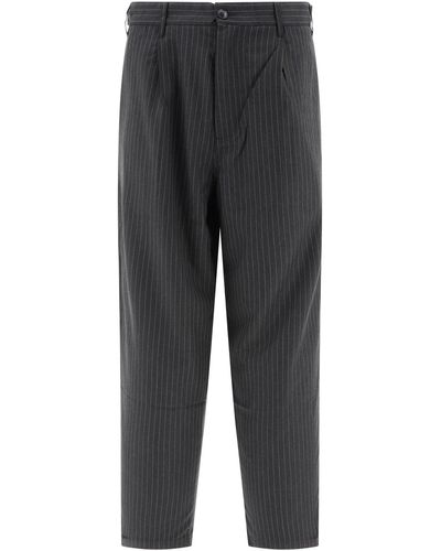 Stussy Stripe Volume Pinstriped Pants - Gray