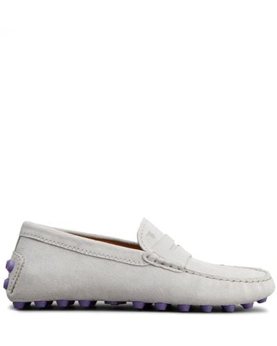 Tod's Gommino Loafers Met Logo-reliëf - Wit