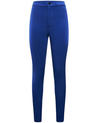 Saint Laurent Pantalon maigre de taille haute de - Bleu