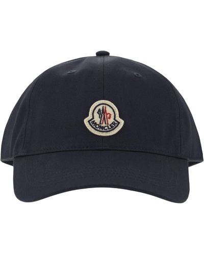 Moncler Baseball Cap con logo - Blu