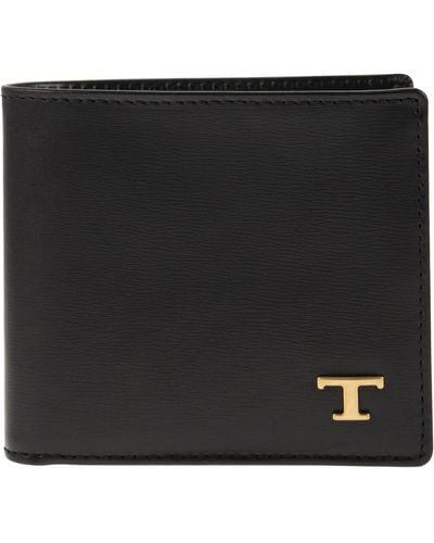 Tod's Portefeuille en cuir de Tod avec logo - Noir