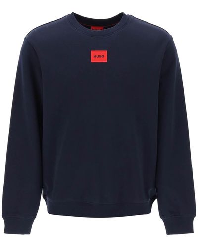 HUGO Regulär fit leichte Sweatshirt - Blau