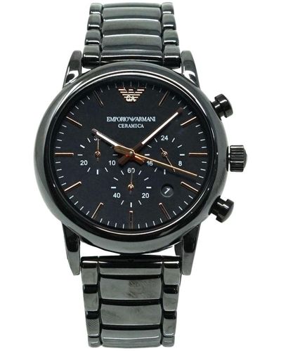 Emporio Armani Reloj AR1509 Plata Oscuro - Negro
