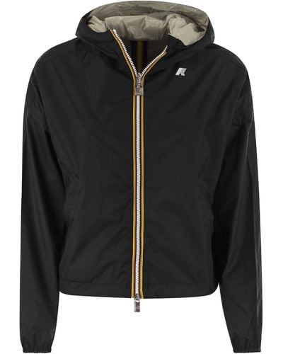 K-Way Laurette Plus Reversible Hooded Jacket - Black