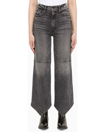 Mother Muttergrau -baumwoll -jeans Beschnittene Jeans - Grijs