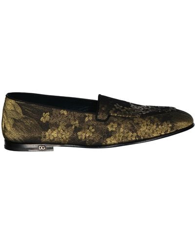 Dolce & Gabbana Geprinte Loafers - Zwart
