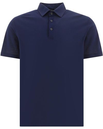 Herno Crêpe Jersey Poloshirt - Blauw
