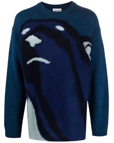 KENZO Polar Bear Knit Sweater - Blue