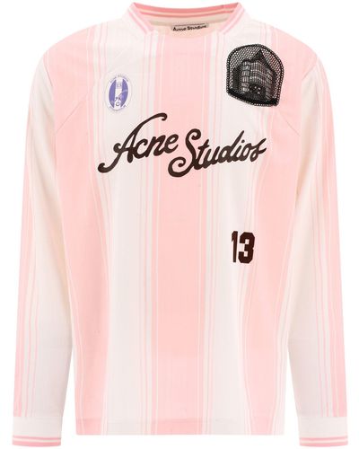 Acne Studios T -Shirt mit Logo - Pink