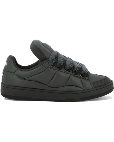 Lanvin Curb Xl Leren Sneakers - Zwart