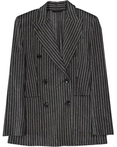 Max Mara Alloro Striped Blazer - Grau