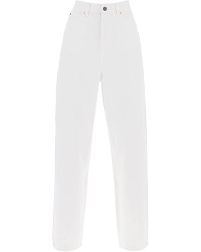 Wardrobe NYC Low Waisted Loose Fit Jeans - White