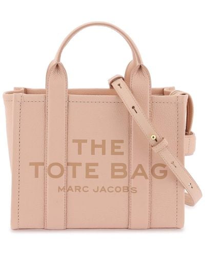 Marc Jacobs Borsa The Leather Small Tote Bag - Rosa