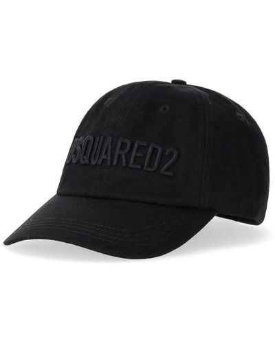 DSquared² DSQUART2 D2 LOGO Black Baseball Cap - Schwarz