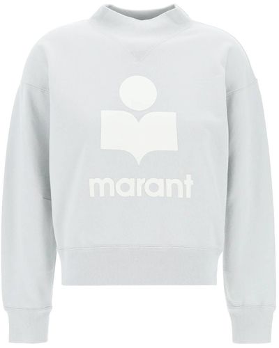Isabel Marant Moby Sweatshirt mit gefährterem Logo - Weiß
