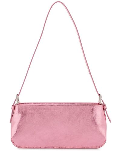 BY FAR Metallic Leather 'dulce' Shoulder Bag - Pink