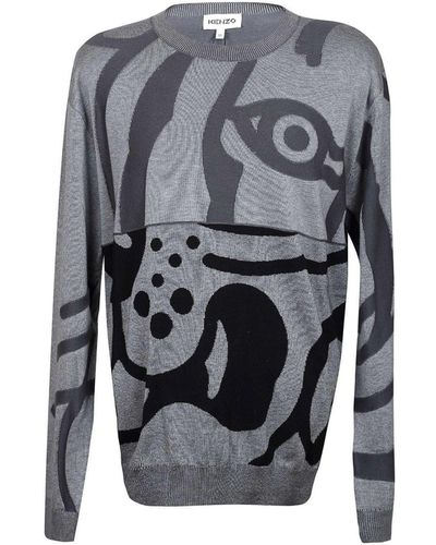 KENZO Cotton Sweater - Gray