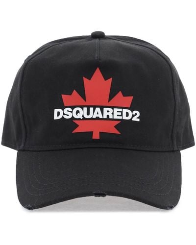 DSquared² Gummiziertes Logo -Baseballkappe - Schwarz