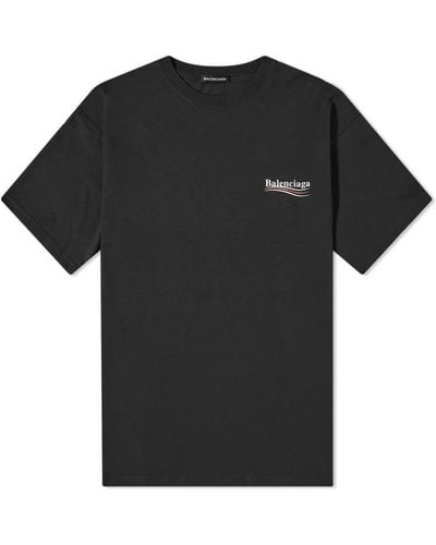 Balenciaga WL0 570803 TAV44 1000 Camiseta negra - Negro