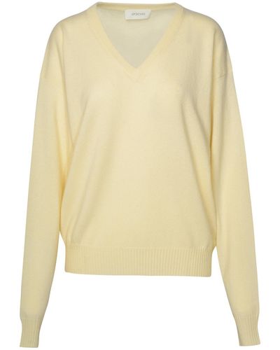 Sportmax Ivory Wool Blend Sweater - Geel