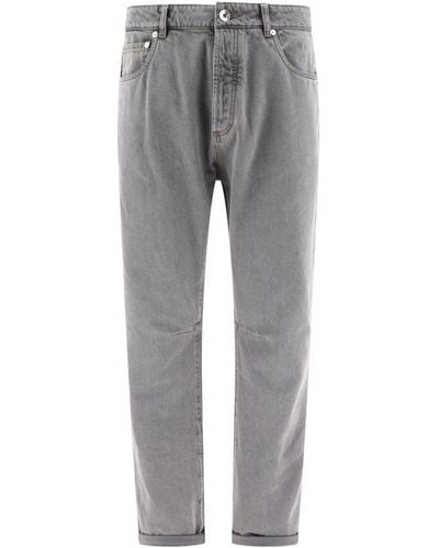 Brunello Cucinelli Jeans de mezclilla de escala de grises