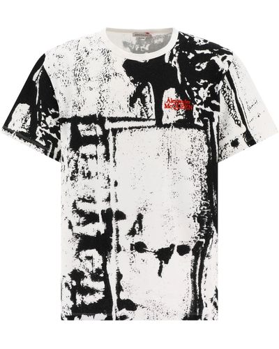 Alexander McQueen Camiseta impresa gráfica de Alexander Mc Queen - Blanco