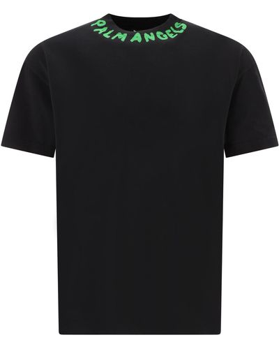 Palm Angels "saisonales Logo" T -Shirt - Schwarz