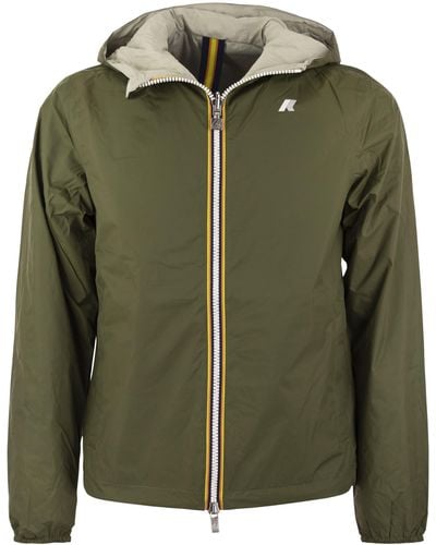 K-Way Jake Plus Reversible Hooded Jacket - Green