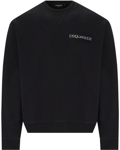 DSquared² Palm Beach Kühl Fit Black Sweatshirt - Schwarz