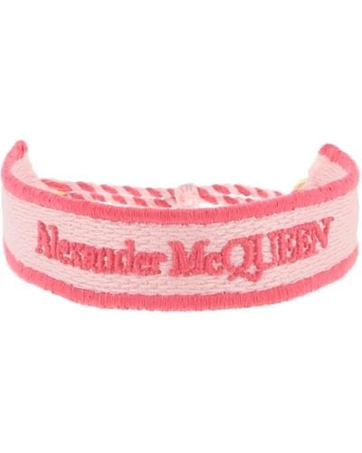 Alexander McQueen Geborduurde Armband - Roze