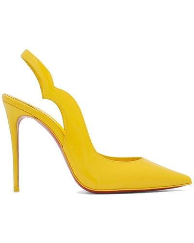 Christian Louboutin Zapatos de tacón de cuero - Amarillo