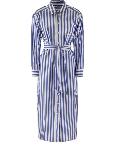 Weekend by Maxmara Falasco Cotton Poplin Dress - Blue