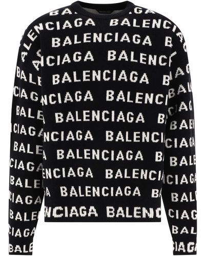 Balenciaga Sweater With Logo - Black