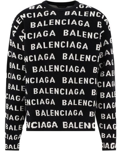 Balenciaga Pullover mit Logo - Schwarz