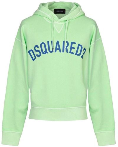 DSquared² Logo Sweatshirt mit Kapuze - Grün